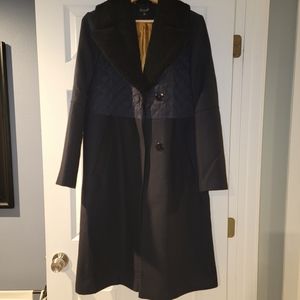 Women's Topshop Wool Blend Trench Coat Size 10